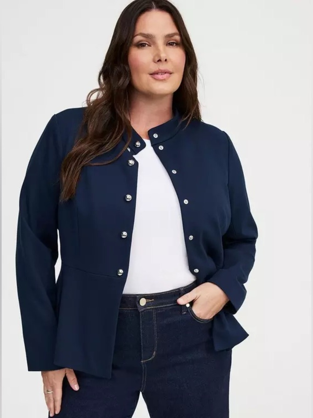 NWT TORRID Ponte Peplum Jacket